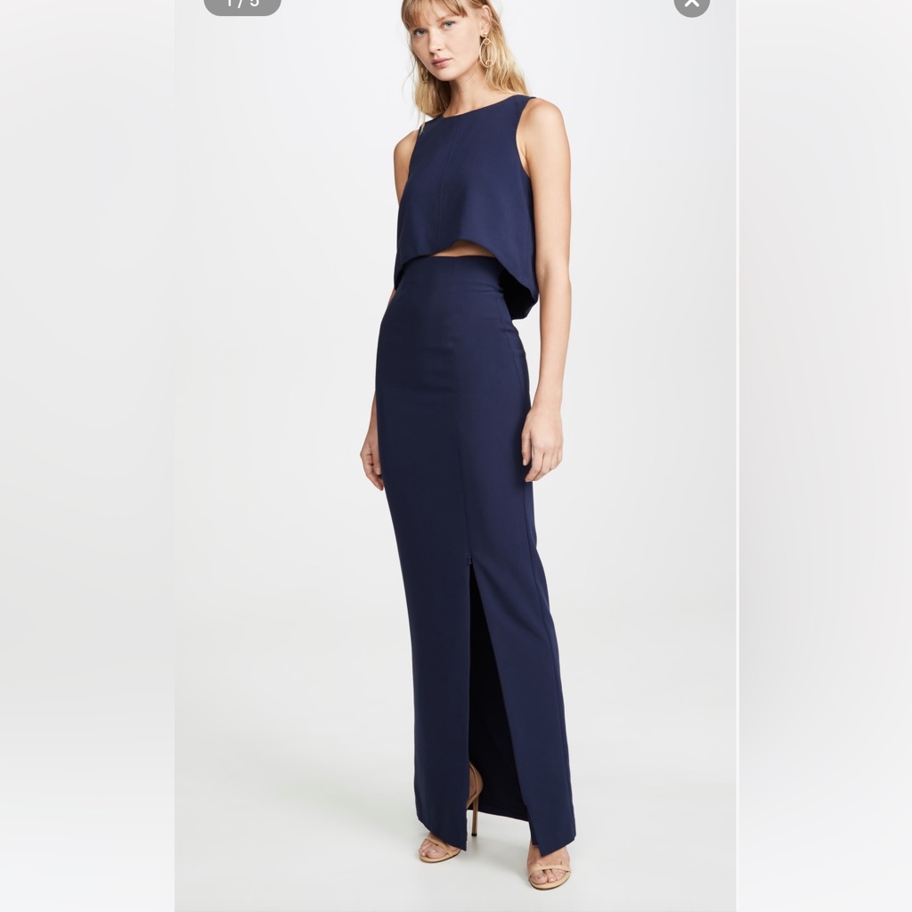Black Halo Kacie 2 Piece Maxi Dress Sz. 6